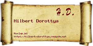 Hilbert Dorottya névjegykártya